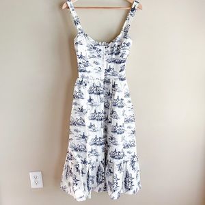 Reformation Dolci Midi Dress Toile Linen Size 6